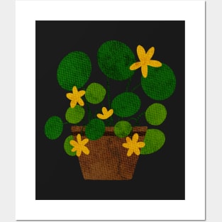 Blooming Plant Illustration | Plant in a pot Posters and Art